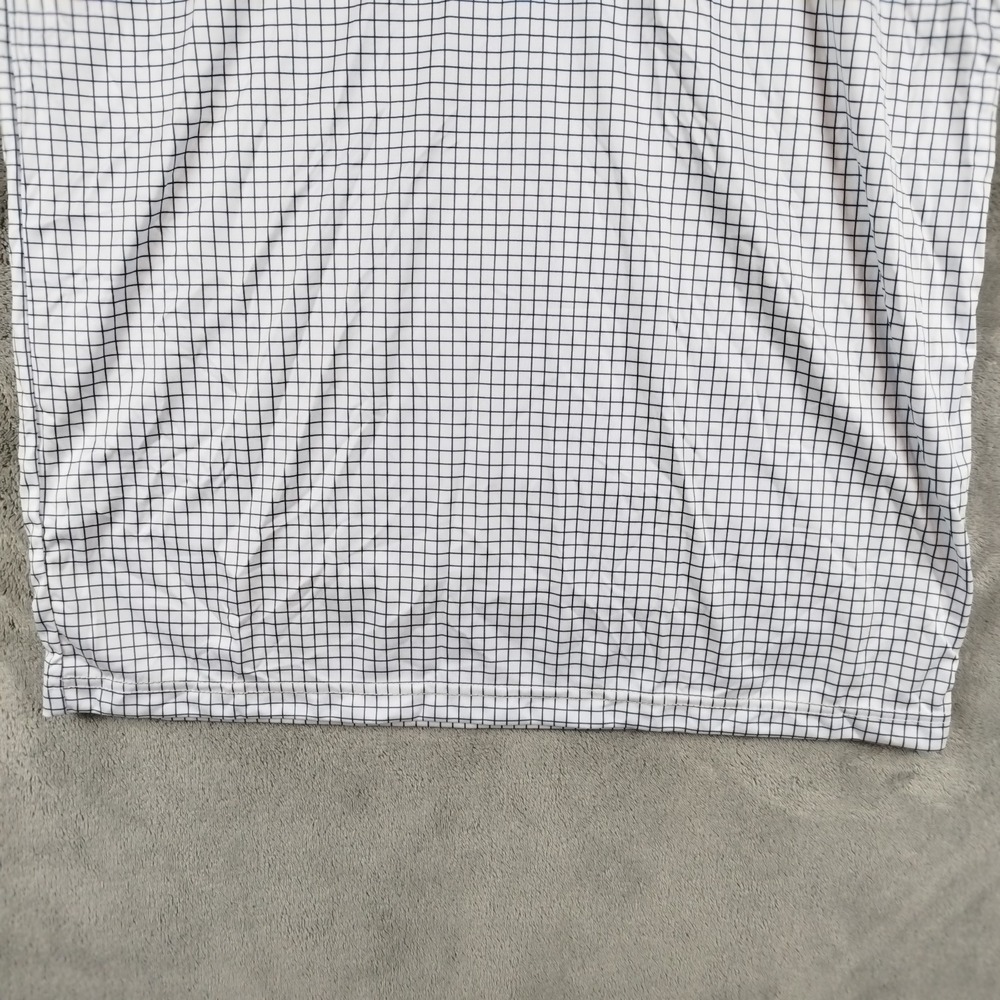 NWT Collars and Co Polo Shirt Mens Medium Blue Check Preppy Dress Collar - Picture 4 of 13